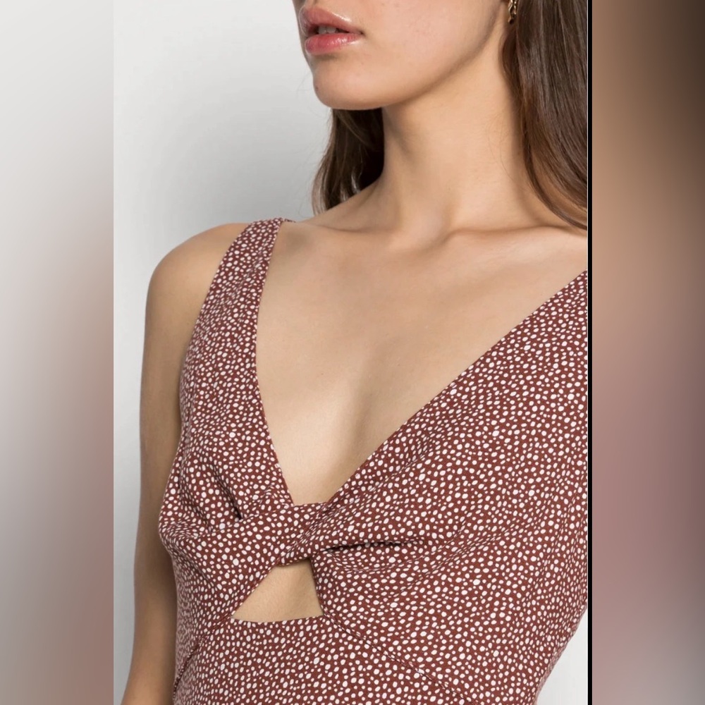Abercrombie & Fitch Vintage Abercrombie & Fitch Women's Polka Slide Slit Dress - Picture 2 of 15